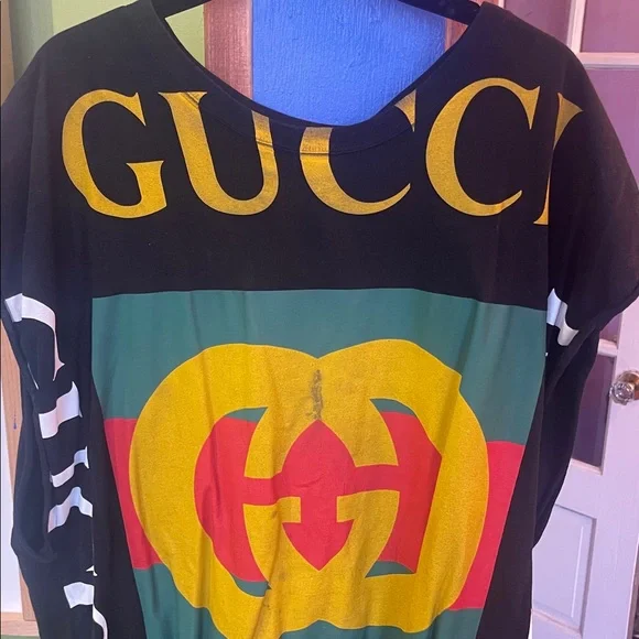 Gucci Multicolor Logo Long T-Shirt - Picture 2 of 8
